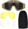 Occhiali Softair Antiappannamento,Tactics Goggle,Tactics Goggles Airsoft Paintball Ski Anti Dust Anti Fog Eye Protection Glasses Anti Fog Glasses(marron)
