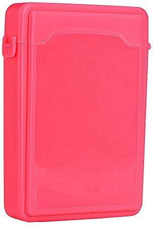 Dpofirs Caja de Almacenamiento HDD de 3.5 Pulgadas,Carcasa de Disco Duro Antiestático, Estuche Externo a Prueba de Polvo y Humedad para HDD, Caja Protectora de PP para Disco Duro(Rojo)