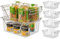 Stackable Wire Storage Organizer Baskets Cabinet Organizing Sturdy Metal Wire Pantry Freezer Bins for Home Bathroom Fridge Kitchen Shelves Organization set of 4