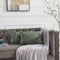 OMMATO Kissenbezug 30x50 cm Samt Gold Blätter Kissenbezüge Grün Dekorative Kissenhülle Dekokissen für Sofa Schlafzimmer Wohnzimmer 2er Set