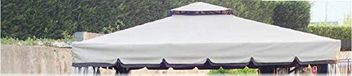 Telo di Ricambio Copertura per Gazebo in PVC da Giardino Impermeabile Antipioggia Antivento (3X3 MT)