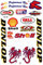 Sponsoren Sticker ATV Motocross Aufkleber Folie 1 Blatt 270 mm x 180 mm wetterfest