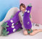 Große Simulation Mr. Eggplant Puppe, Schlafkissen, Plüschtier, 70 cm, Violett