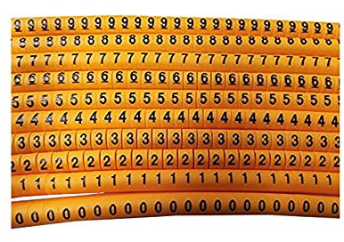 HeyNana - 200 flexible Kabelmarker-Clips 0-9, PVC, für Kabel (PVC).