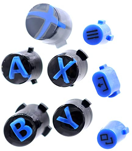 Deal4GO - Set di 8 pulsanti ABXY in plastica per menù, visualizzazione di tasti di condivisione di sostituzione per controller Xbox Series S e Xbox Series X (blu), (XSSX-8PB)