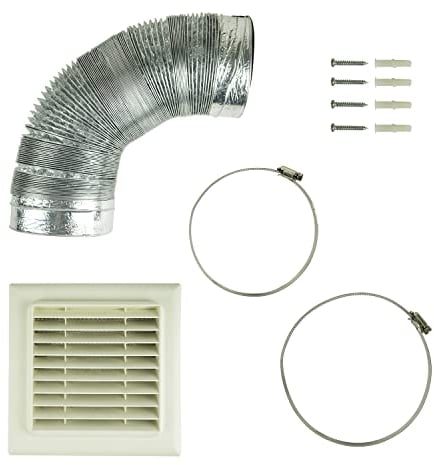 Universal Kitchen Cooker Hood Vent Ducting Kit with Flat Vent - for 150mm Air Outlet