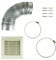 Universal Kitchen Cooker Hood Vent Ducting Kit with Flat Vent - for 150mm Air Outlet