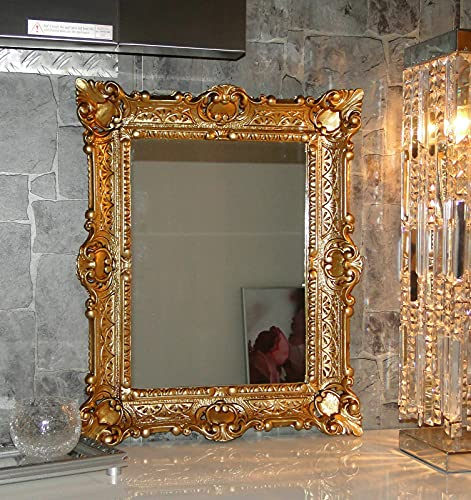 3049 - Marco de fotos (56 x 46 cm, sin cristal, 30 x 40 cm), diseño barroco, color dorado