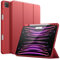 JETech Custodia per iPad Pro 12,9 Pollici (6a/5a Generazione, Modello 2022/2021), con Portapenne, Supporta la Ricarica di Pencil 2a Gen, Cover Tablet Sottile con Retro in Morbido TPU (Rosso)