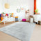 TT Home Teppich Kinderzimmer Waschbar rutschfest Kinderteppich Junge Mädchen Weich Pastell, Farbe: Grau, Größe:160x220 cm