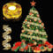 RosyFate Weihnachtsbaum Lichterkette LED, 5M Weihnachtsbaum Band, Glitzer Band, Weihnachten Lichterkette, Weihnachtsbeleuchtung Außen &Innen, Gold, Warmes Licht