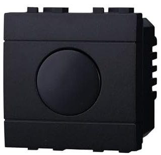 MODULI PRESE INTERRUTTORI SHUCKO PULSANTI TV DIMMER COMPATIBILE SERIE LIVING NERI - ETTROIT (INTERRUTTORE TEMPORIZZATO)