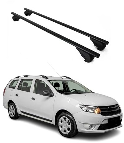 OMAC Dachträger für Dacia Logan MCV 2012-2021 Stahl 2 Stangen Schwarz