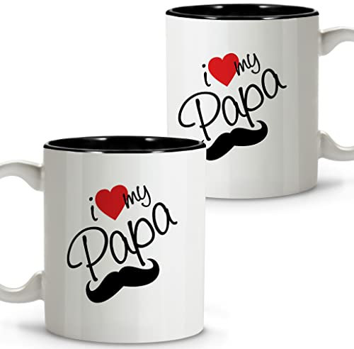 LolaPix Tazas para Padres. Tazas Divertidas. Tazas Desayuno Originales. Taza Ceramica 330 ml. Regalos con Frases. My Papa