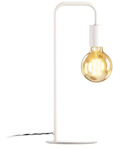 Klyqa Lampenständer Klyck W I Tischlampe ohne Birne I klassisches Industrial-Design I Für smarte Glühbirnen I E27 Fassung I Kompatibel mit Smart Home Lösungen & Sprachassistenten I Retro Style