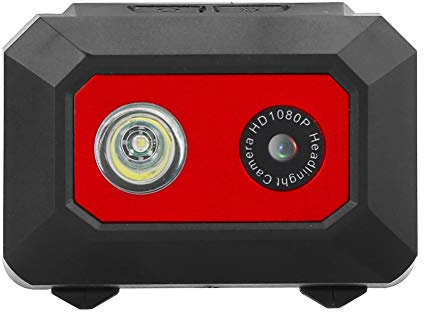 Sports Camera, Super HD 1080P Head Mounted Action Video Camcorder, DVR Recorder, Underwater Camera with USB Cable User Manual (Black Red)