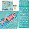 Sun Lounger Float Pool Inflatables - Blue Pool Float Air Bed Inflatable Mattress with Built in Pillow & Heavy Duty Patch Repair Kit. Water Hammock with Topline Card for Swimming Pool, Beach Games