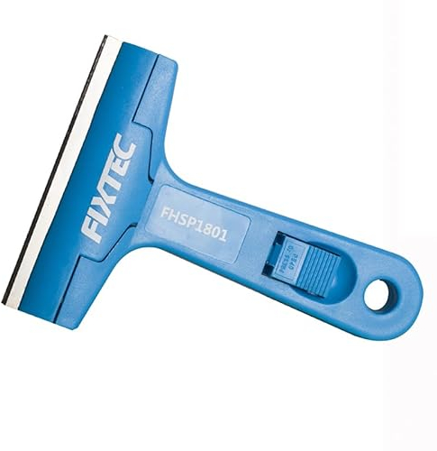 FIXTEK 100x18mm Scraper Scraper Blades Plastic Super Oven Scraper Tool Wall Window Door Floor Tile Cooker Induction Limescale Sticker Remover Paint Cleaning Razor…