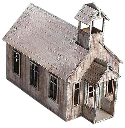 MagiDeal 1/72 Hölzernes europäisches Haus-Kirchen-Architektur-Szenen-pädagogisches Architektur-Szenen-Modell für