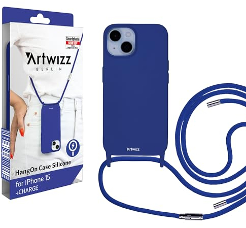 Artwizz HangOn Case Silicone Charge iPhone 15 - Kings-Blue