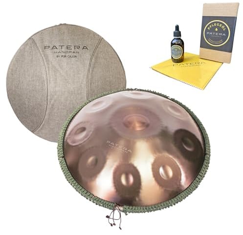 Patera Handpan HPDM-6 D-Kurd Edelstahl mit Tasche + Pflege-Öl