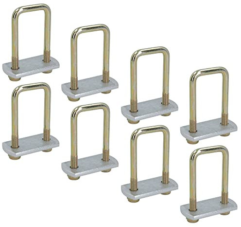 8 Pack M10 40mm x 88mm U-Bolt N-Bolt with Plates & Nuts HIGH TENSILE