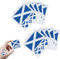 MEUTL 10-Pack Scotland Flag Temporary Face Tattoos, 2.3in Patriotic Design Scotland Pride Face Tattoo Stickers, Long-Lasting & Safe, Skin-Friendly Temporary Tattoos for Football Games & Celebrations