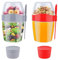 Yzpklhw 875ML Reusable Overnight Oats Container with Lid, 2 Pcs Yogurt Pots with Lids, On The Go Breakfast Cereal Yogurt Cups Containers with Fork Spoon for Salads Fruit Granola Cereal Milk Porridge