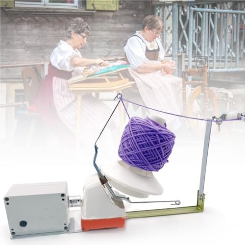 Electric Yarn Ball Winder, Automatic Knitting Roller Twine, 500g Large Capacity Yarn Winder for Crocheting & Knitting,Adjustable Speed, for Metal Yarn, Wool, String