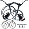 LVYXON For NFOX Bike Hydraulic Disc Brake Set Dual Piston Aluminum Alloy Black, Pre-Filled with Lever Set, Accessories Bicycle Disk brake(left front right back)