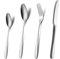 SANLI Couverts De Table 6 personnes, 24 Pièces Un Service De Table Inox Couteau Fourchette Cuillère Ensemble.