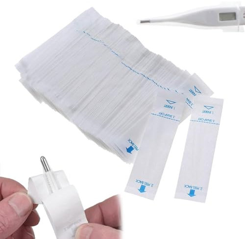 100 Stück Thermometer Hüllen, Einweg Thermometer Schutzhüllen,Sondenabdeckungen,Hygienehüllen Ohrthermometer,Digitale Thermometer-Sondenabdeckungen,braun thermoscan schutzkappe Für Thermometer-Zubehör