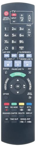 AULCMEET Remote Control,New Replace Remote N2QAYB001059 fit for Panasonic DVD Player Recorder DMR-EX97 DMR-EX97EB DMR-EX97EB-K DMREX97EB DMREX97EBK6 DMREX97EBK