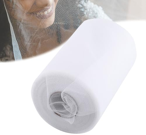 BigKing Tulle Roll, 100 Yards 15 cm, décoration pour mariage, bricolage, décoration de mariage, anniversaire, fête, décoration (C01 blanc)