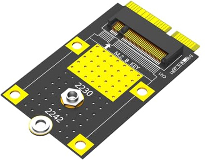 PPcdfre MSATA auf M.2 (NGFF) Key B Adapter für 2230/2242 SSD-Kartenadapter für Multi-System-PCS