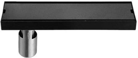 UDAMX Unsichtbarer Bodenablauf aus Edelstahl, rechteckig, geruchshemmend, for Badewanne, Duschwanne, Lange Entwässerung, lineare Bodenabläufe, Abdeckung gebürstet(DL9B20C)