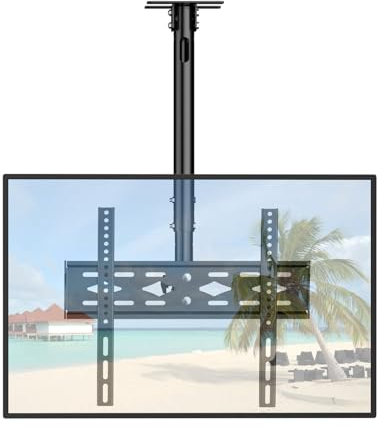 JXMTSPW TV Deckenhalterung,TV Halterung Decke für die meisten 26-68 Zoll TV Monitor Schwenkbar Neigbar Deckenhalterung bis zu 45 kg, max. VESA 400x400mm Höhenverstellbare Deckenhalterung für Fernseher