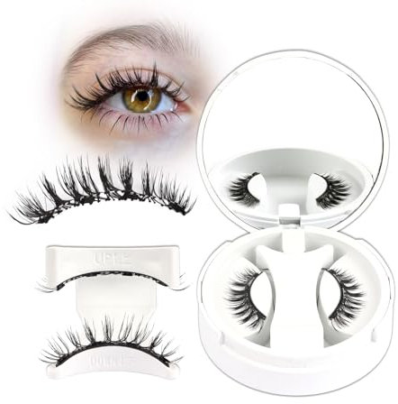 Veleasha Magnetische Wimpern Manga Lashes Magnet Wimpern Magnetische Wimpern Natürlich Wimpern Magnetisch with Applicator Spiky Magnetic Lashes No Glue Reusable Wispy Künstliche Wimpern (Diva)