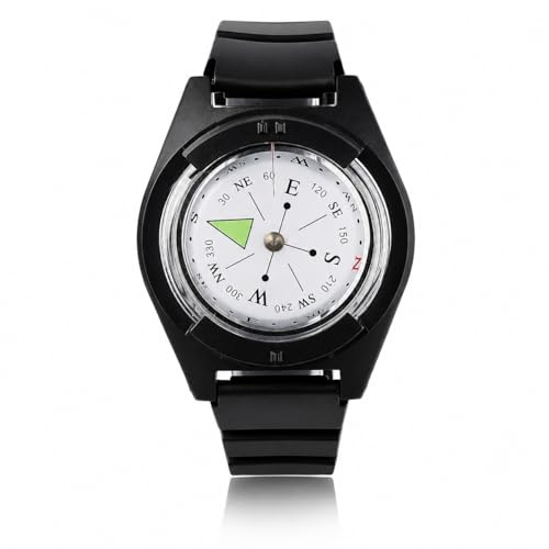 Garneck Uhrenarmband Mit Kompass Armbandkompass Für Camping Und Wandern Wrist Compass Mit Kompassrose Und Handgelenk Schlaufe Für Schnelle Orientierung Unterwegs