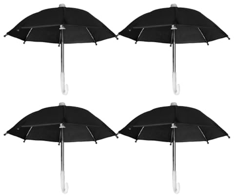 Milisten 4 Mini Paraguas Decorativos para Casa De Muñecas Accesorios En Miniatura Realistas para Fotografía Juegos Y Microescenas 10.23X10.23X8.46 Pulgadas