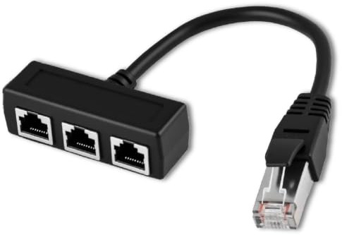 1PC RJ45 Ethernet Splitter 1 to 3, RJ45 Splitter Lan Splitters, Add Extra Ethernet Ports to Router, Wifi Splitters Compatible with Adsl Modem Hub Switch