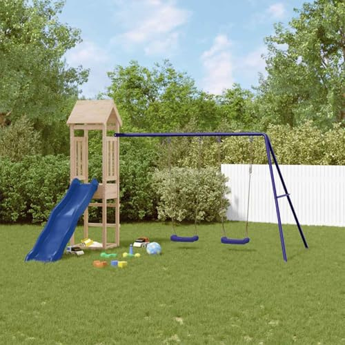 Tidyard Parque Infantil de Madera para Juegos al Aire Libre con Tobogán y Columpios, Adecuado para Niños de 3 a 8 Años Modelo YFXLRZJ-3155822ES