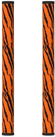 QAZWZML Lot de 2 gants de protection pour poignée de porte de réfrigérateur Motif léopard Orange Tigre Pour micro-ondes et four.