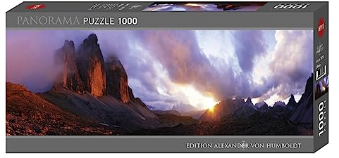 Heye 29770 3 Peaks, 1000 Teile Panoramaformat Puzzle, Silver