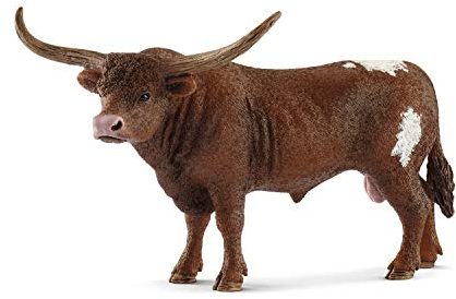 schleich FARM WORLD | Texas Longhorn Bulle 13866 | schleich Spielfigur | detailgetreue Tierfiguren | tolles Geschenk für Jungen und Mädchen | Bauernhof Spielzeug ab 3 Jahre | 14 x 8 x 9 cm