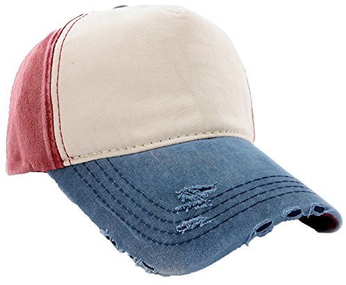 MFAZ Morefaz Ltd Unisex Baumwolle Baseball Cap Star Sport Mütze Baseballkappe Snap Back Trucker (Plain Red Nave)