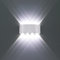 Wandleuchte Innen Modern Weiß 8W LED Wandlampe Aluminium IP65 Wasserdichte Up und Down Wandleuchten Spot Light Kalt Weiß 6000K für Badezimmer, Wohnzimmer, Schlafzimmer, Flur