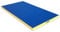 NiroSport Turnmatte für zu Hause / 8cm hohe Weichbodenmatte für Gymnastik (150 x 100 cm, Gelb/Blau)
