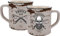 Tasse Barber Skull Aspect émail Beige