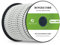 Abma Cord Cuerda Elástica 5mm 20M Cuerda de Lona Cuerda de Goma Cuerda Tensora Cuerda Expansora - Negro&Blanco